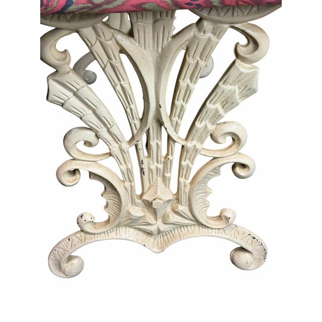 Metal Vintage Art Deco Style Cast Iron Bench For Sale - Image 7 of 7