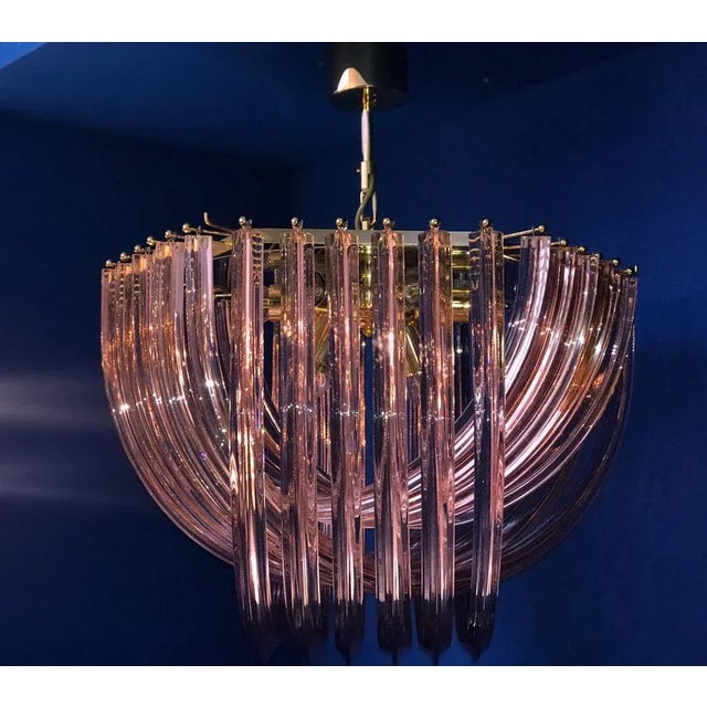 Pink Murano Curvati Ceiling Light or Flush Mount, 1990 For Sale - Image 10 of 18