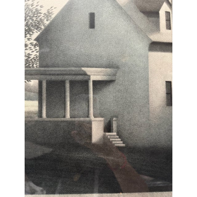 American 1980s Robert Kipniss Signed Numbered Limited Edition Lithograph Houses Framed 105/200 For Sale - Image 3 of 10