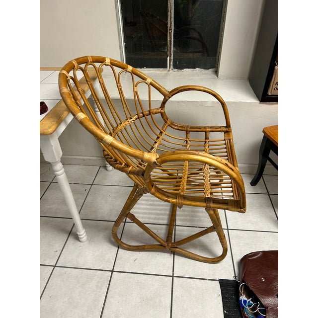 Contemporary 1970s Attributed to Frank Albini Scoop Chair For Sale - Image 3 of 6