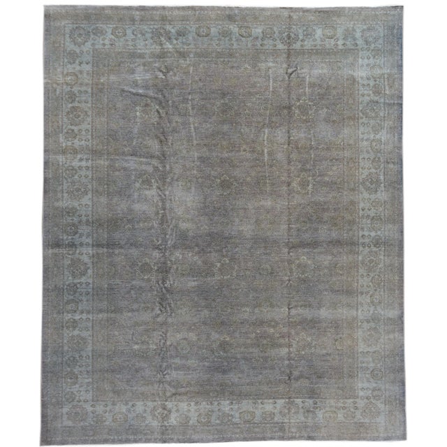Contemporary Gray Overdyed Wool Room-Size Rug. For Sale - Image 12 of 12