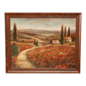 Early 21st Century Ruane Manning 'Tuscan Palette' Giclee Canvas Print, Custom Framed