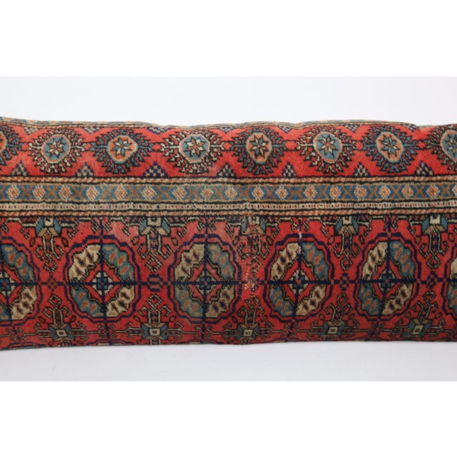 Textile Decorative Vintage Tribal Turkoman Rug Pillow Cover -15'' X 47'' For Sale - Image 7 of 10