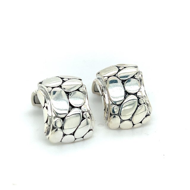 1990s Pair of John Hardy Estate Men Cufflinks Sterling Silver For Sale In New York - Image 6 of 11
