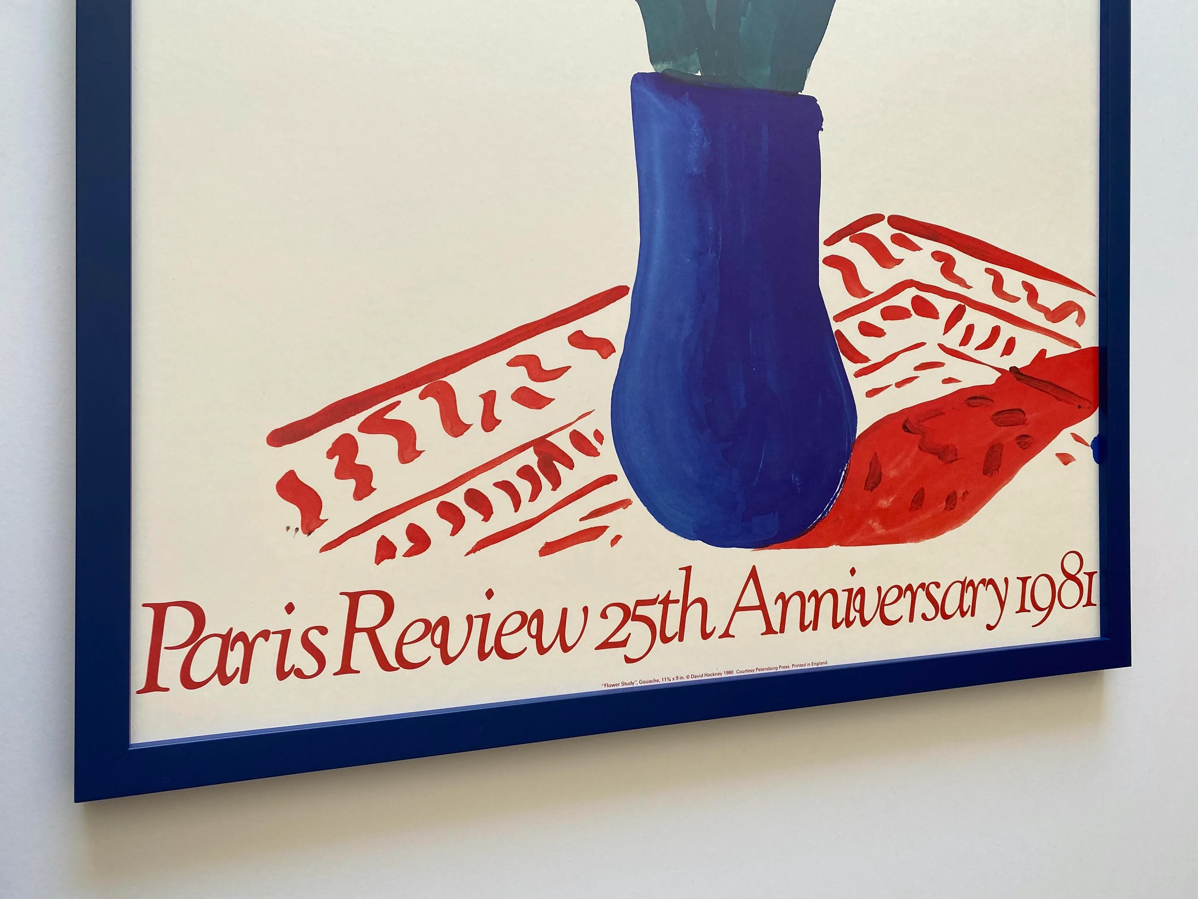2024年100人100点絵画入賞 Piero Hearts レディー David Hockney Vintage 1981 Lithograph Print Framed Paris Review