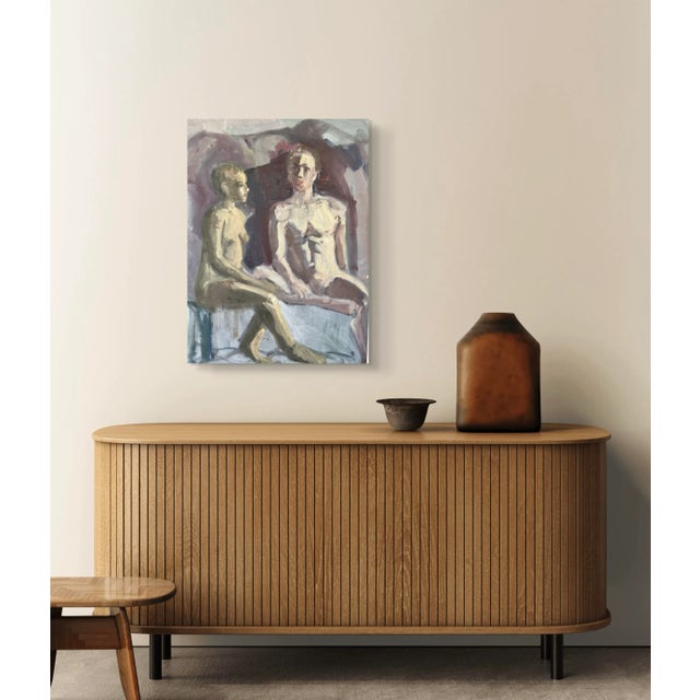 Mid Century Oil Painting on Canvas. For Sale - Image 4 of 7