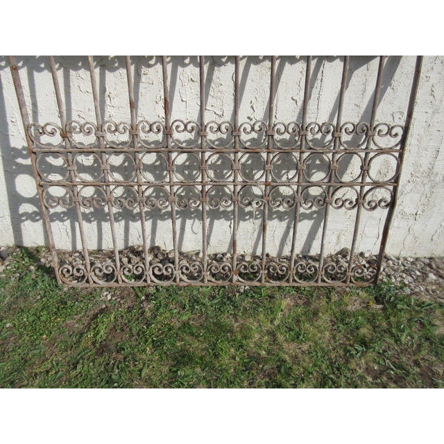 1900 - 1909 Antique Victorian Iron Architectural Salvage Door For Sale - Image 5 of 7