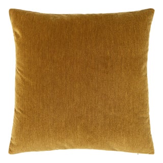 Scalamandre 22" x 22" Tudor Velvet Pillow in Bourbon For Sale