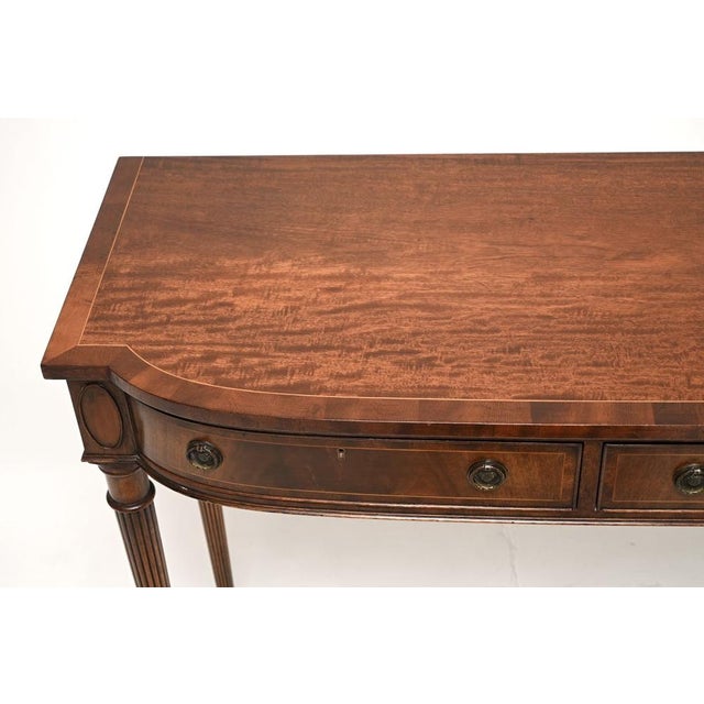 1930s Antique Georgian Style Inlaid Console Table, 1930s For Sale - Image 5 of 10
