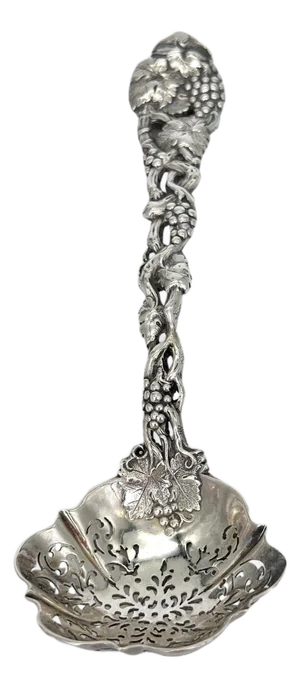Victorian Pierced Sterling Fruit or Sugar Sifter by George Angell, London, 1871