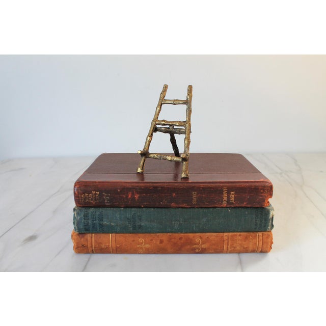 Small vintage faux bamboo art easel. No makers mark. Minor age wear.