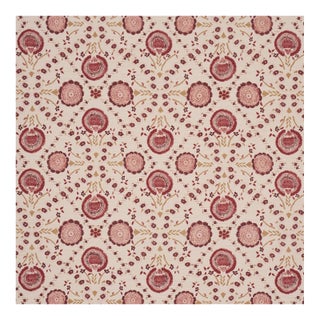 Sample - Schumacher Athena Hand-Screen Print Fabric in Ruby For Sale