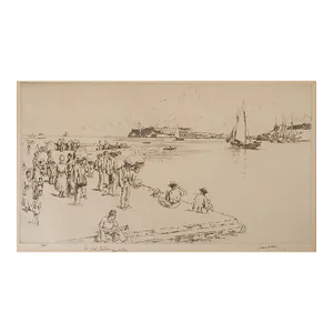 Vintage James McBey Harbor Etching
