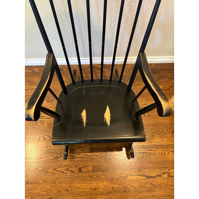 1970 Lock 1776 Bicentennial Federal Eagle Windsor Rocking Chair For Sale - Image 12 of 12