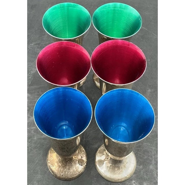Silver Mid 20th Century Gorhan Sterling Silver 951 Cordial Shot Glasses 124 Grams - Set of 6 For Sale - Image 8 of 17