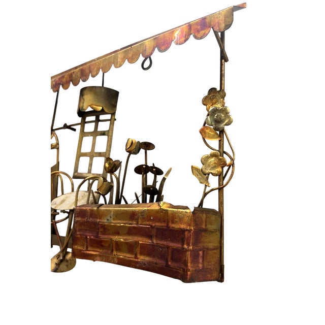 Brutalist Art Deco Café Bistro Wall Sculpture For Sale - Image 3 of 4