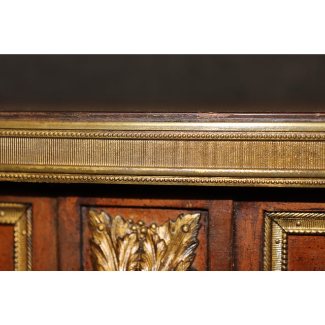 French Louis XVI Style Brass Mounted Dining Table Attributed to Maison Jansen For Sale - Image 10 of 13