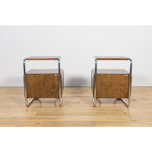 Mid-Century Bauhaus Nightstands from Mücke-Melder, Czechoslovakia, 1930s, Set of 2 For Sale - Image 11 of 18
