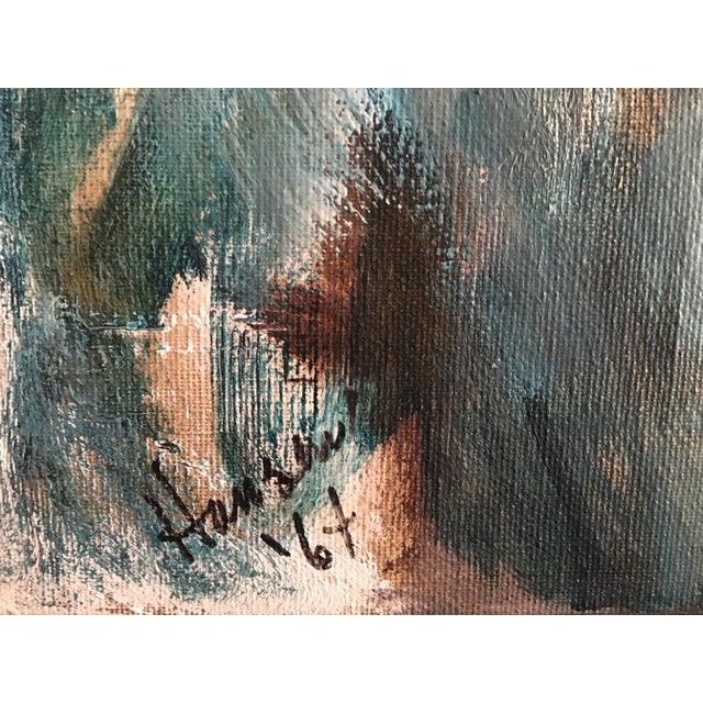 1960s Barbara Hansen Oil Painting “Pas De Deux“ Expressionist Figurative Painting For Sale - Image 4 of 5