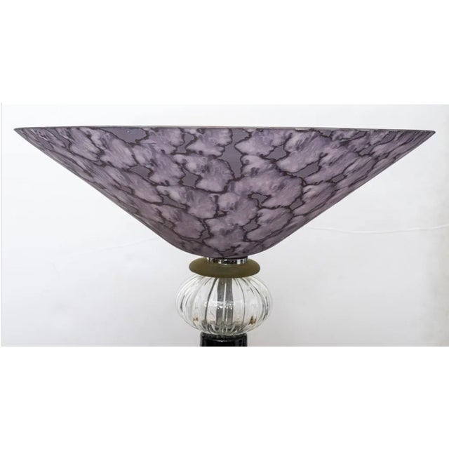 IItalian Postmodern Murano Glass Torchiere Lamp 20th Century For Sale - Image 4 of 4