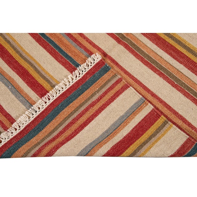 21st Century Modern Kilim Rug 6 '6'' X 9' 4''. For Sale - Image 4 of 13
