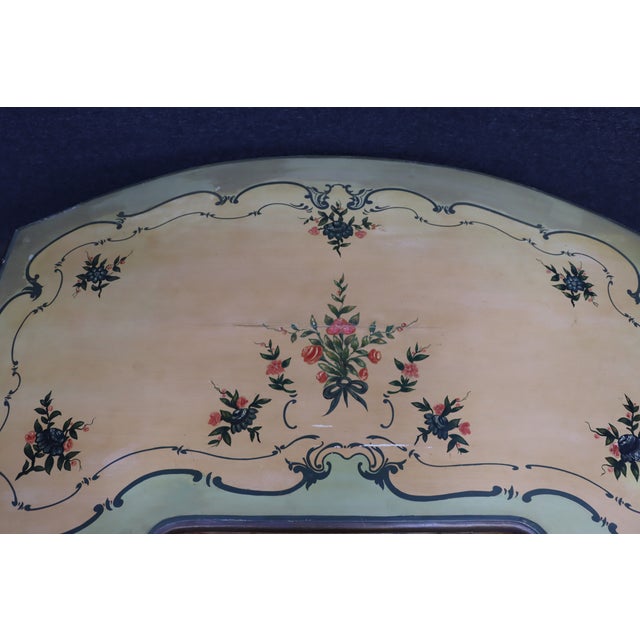 Italian Venetian Style Hand-Painted Kneehole Desk For Sale - Image 3 of 18
