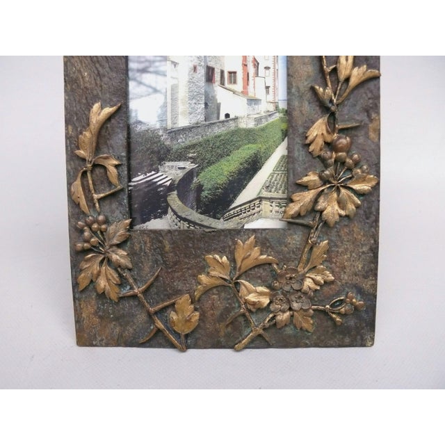 Art Nouveau Bronze Picture Frame by M. Paris, 1890s For Sale - Image 12 of 18