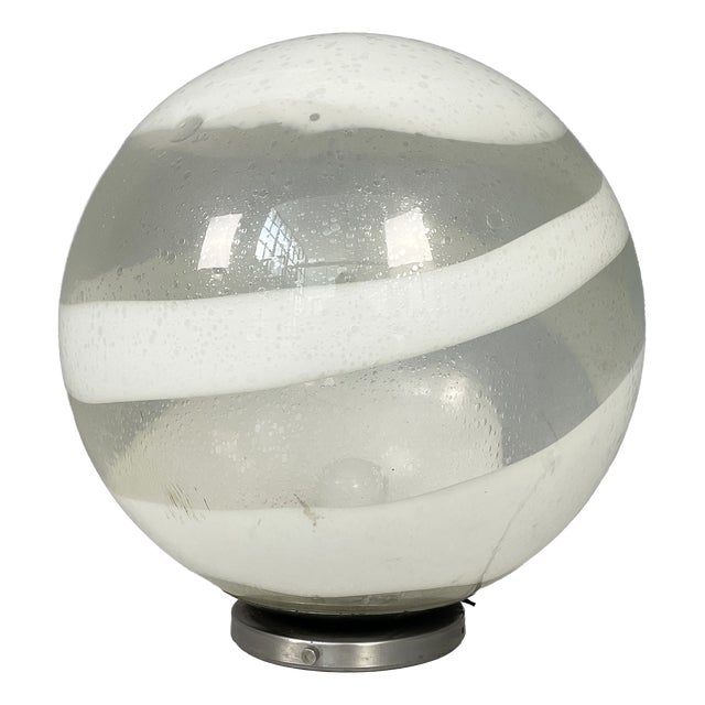 Italian Modern Murano Opaline Glass Table Lamp, 1970s For Sale