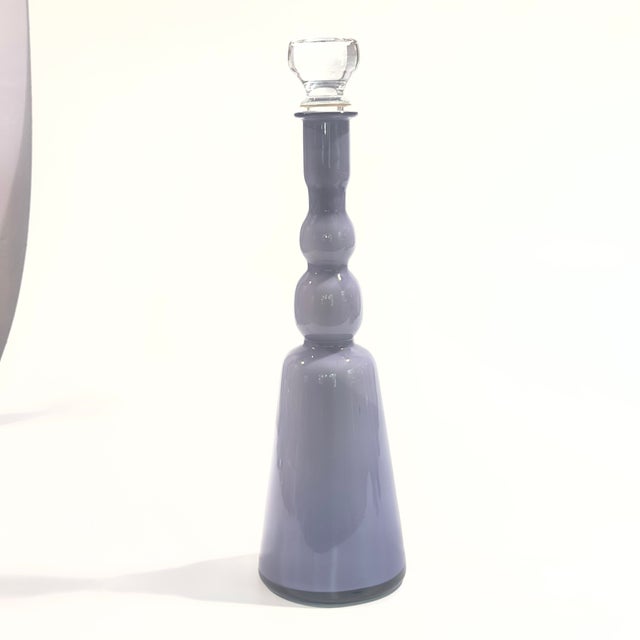 Lavender Lilac & Lapis Eclectic Glass Bottle Curation - Group of 10 For Sale - Image 9 of 17