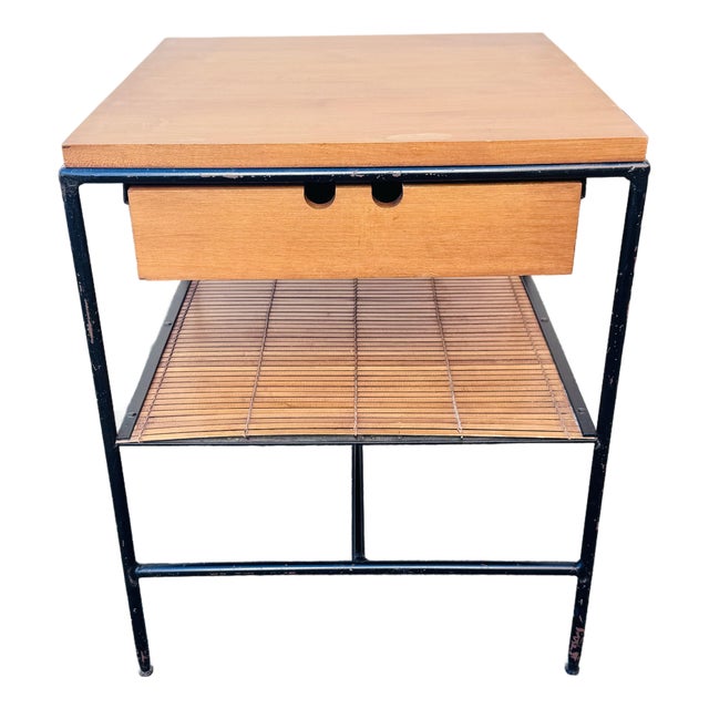 Vintage 1950s Paul McCobb Style Planner Group Maple Nightstand For Sale