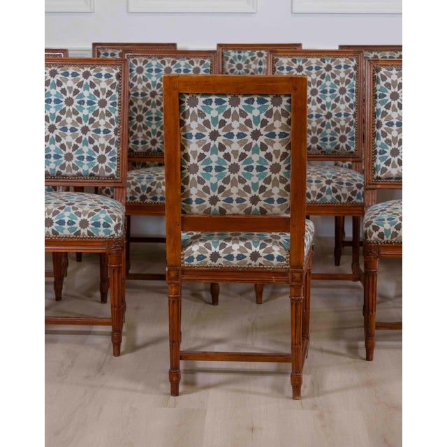 Wood Mid 20th Century Suite of twelve Louis XVI style chairs For Sale - Image 7 of 10