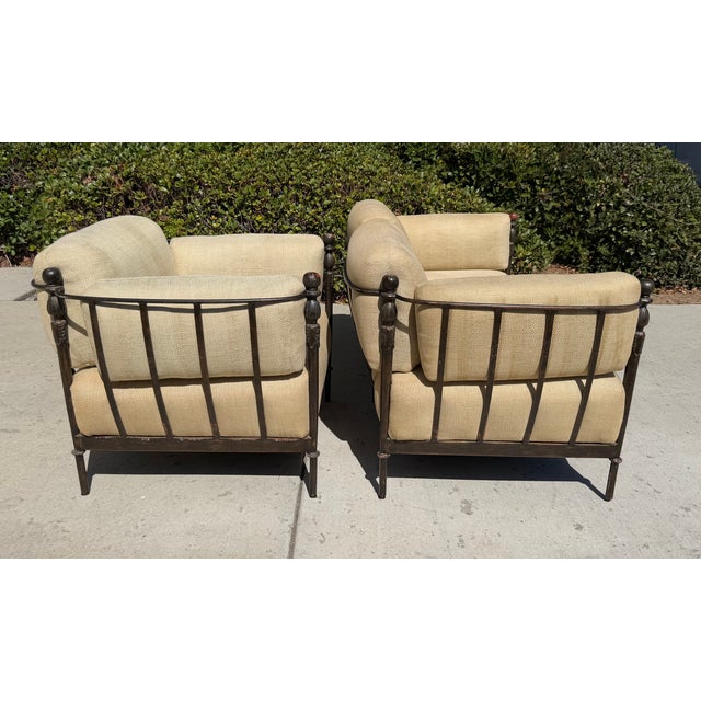 2000 - 2009 Vintage Michael Taylor Montecito Style Lounge Chair & Loveseat Set For Sale - Image 5 of 18