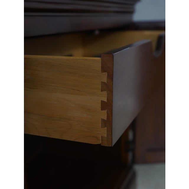 1980s 1980s Harden Cherry 2 Piece 4 Door China Cabinet For Sale - Image 5 of 18