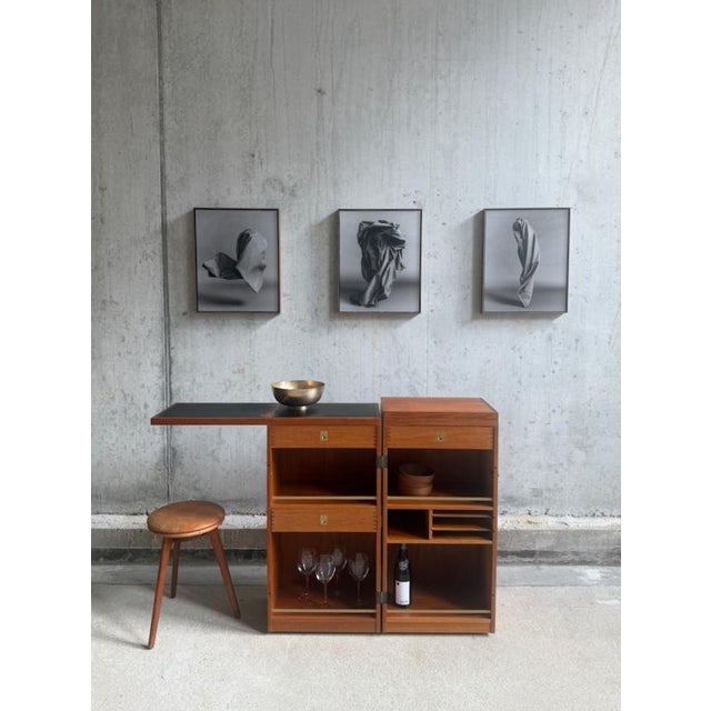 Brown Captain's Bar by Reno Wahl Iversen for Dyrlund, Denmark, 1960s For Sale - Image 8 of 11