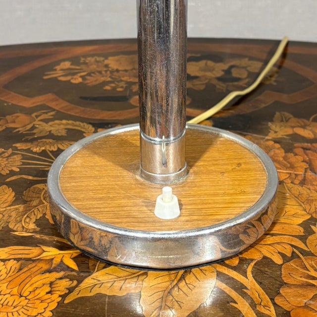 Table Lamp in Wood and Aluminium, 1960s For Sale - Image 3 of 6