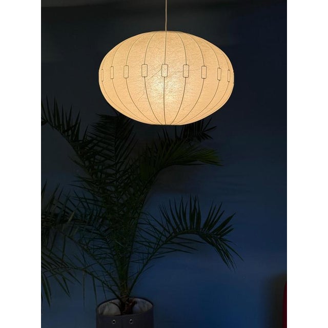 Gold Mid-Century Modern Cocoon Pendant Lamp by Friedel Wauer for Goldkant, 1960 For Sale - Image 8 of 12