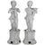 Pair of 19th Century Italian Glazed Terracotta Cherubs on Tree Trunk Pedestals For Sale - Image 9 of 9