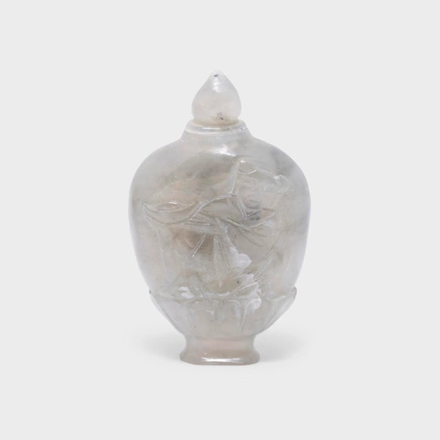 Chinese Grey Jade Snuff Bottle For Sale - Image 3 of 5