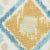 Contemporary Sample- Schumacher Elizia Ikat Fabric in Sky & Ochre For Sale - Image 3 of 3
