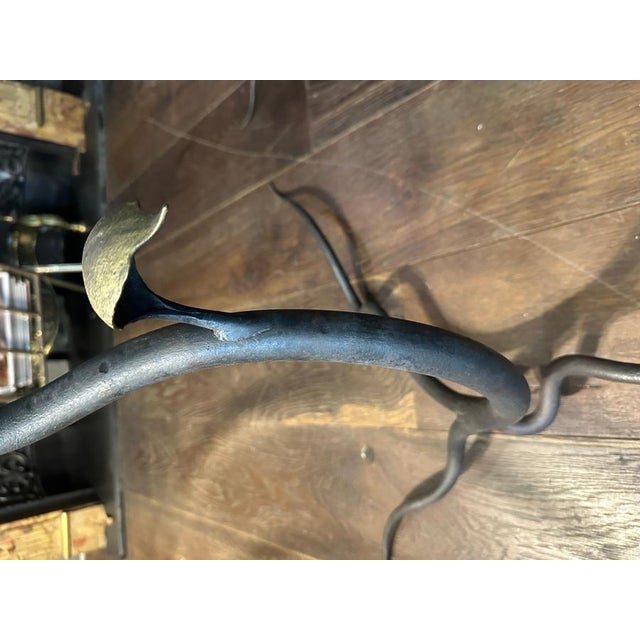 Dutch Organic Studio Design Wrought Iron Side Tables, 1990, Set of 2 For Sale - Image 3 of 10