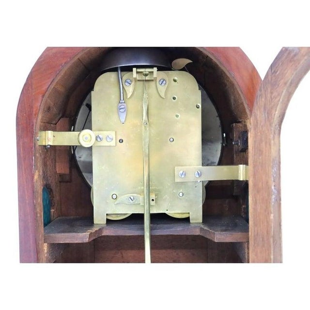 Antique English Frodsham Flame Mahogany Bracket Clock With Shelf C1820 For Sale - Image 14 of 18