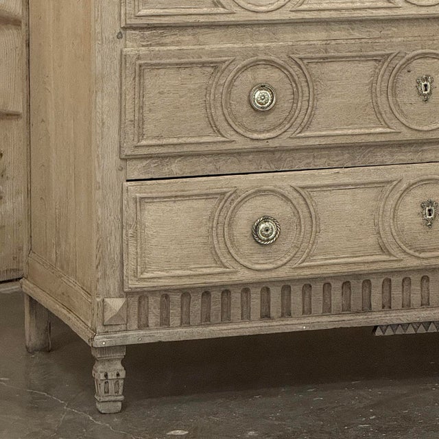 Late 18th Century 18th Century French Louis XVI Period Three-Drawer Commode in Stripped Oak For Sale - Image 5 of 17