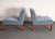 Wood Pair of Mahogany and Blue Mohair Slipper Chairs by Edward Wormley for Dunbar For Sale - Image 7 of 18