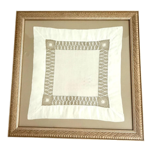 Antique Lace Handkerchief- Framed