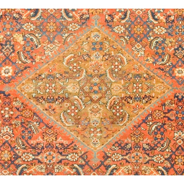 1900 - 1909 Antique Circa 1900 Sultanabad Hand Knotted Rug 9' X 11' For Sale - Image 5 of 8