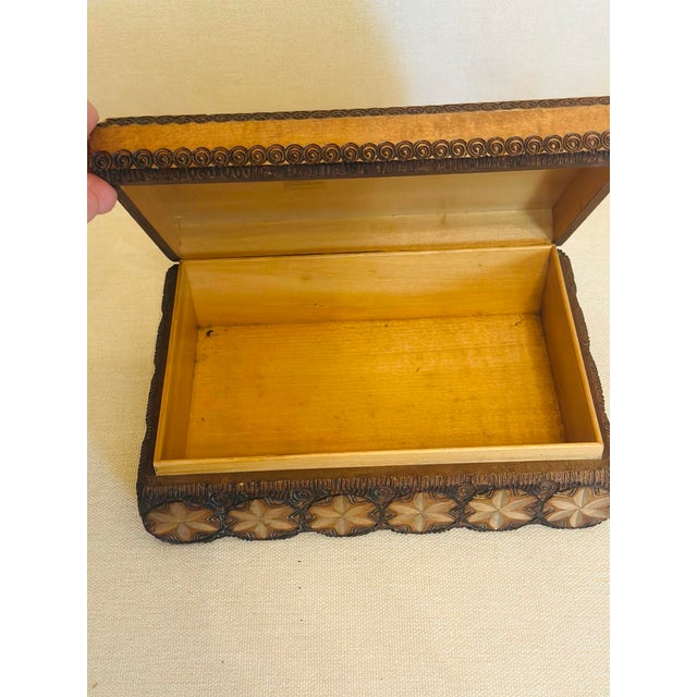 Southern Handcrafted Folk Art Box For Sale - Image 4 of 7