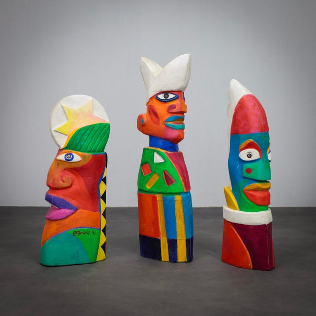 Clemens Briels, Colorful Sculptures, 1997, Resin, Set of 3 For Sale - Image 9 of 9