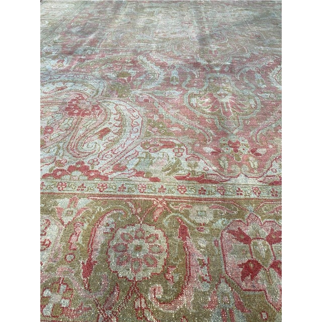 Vintage Handwoven Persian Heriz Area Rug 10x13 For Sale In Dallas - Image 6 of 10