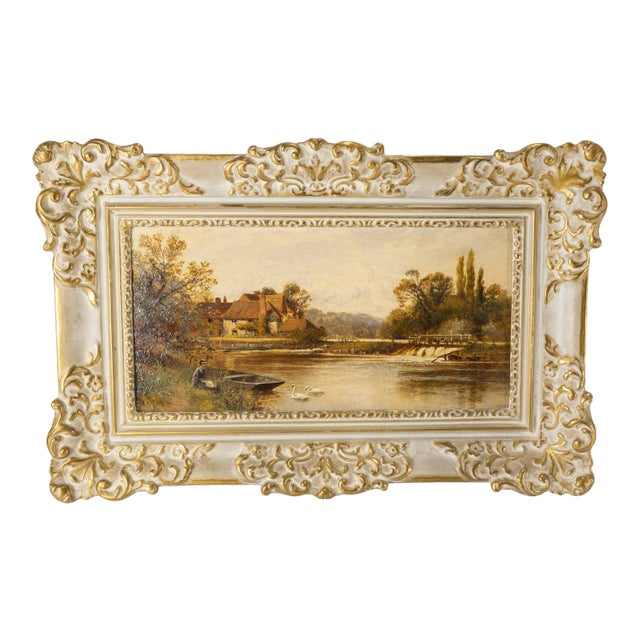 English Country Oil Painting on Canvas a.a. Glendening Sr For Sale