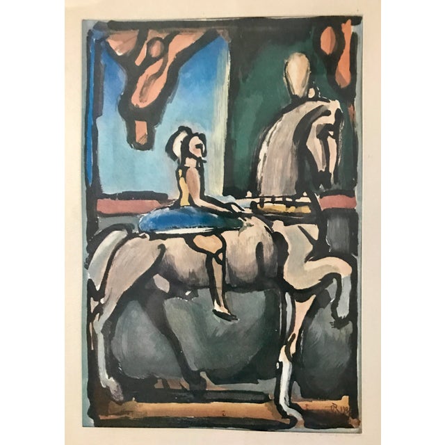 Mid-Century Modern Vintage Georges Roualt Aquatint of Equestrienne, the Circus of the Falling Star For Sale - Image 3 of 5